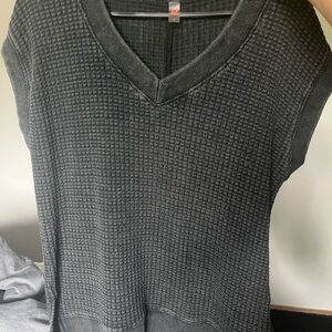 Women's Black V-Neck Top